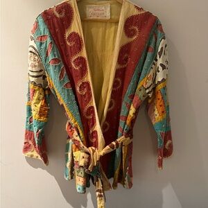 Artisan Patchwork Belted Jacket